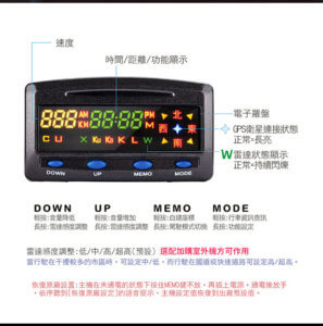 征服者 XR-3089 單頻測速器