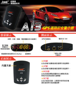 征服者 A13 單頻測速器